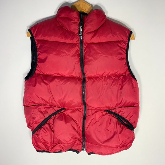 Club Monaco Youth Vest CMX Sport Reversible Zip Puffer Down Red Sz XL - Picture 1 of 11